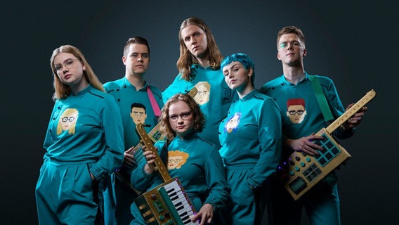 Die isländische Gruppe Daði og Gagnamagnið, Teilnehmer am ESC 2021.  Foto: Baldur Kristjáns