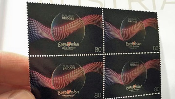 Briefmarkenbogen mit der ESC-Sondermarke 2015 © ORF Foto: Andi Knoll
