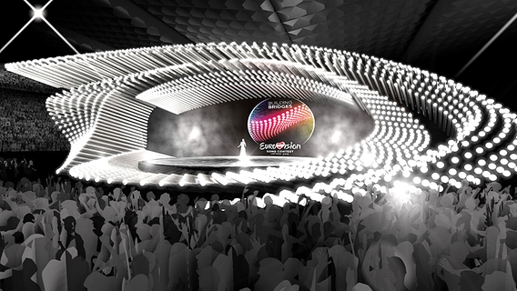 Das Design der Showbühne des ESC 2015 in Wien (Animation). © ORF 