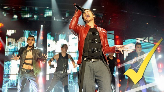 Eric Saade singt für Schweden beim ESC 2011 in Düsseldorf. © Carl-Johan Söder/SVT 