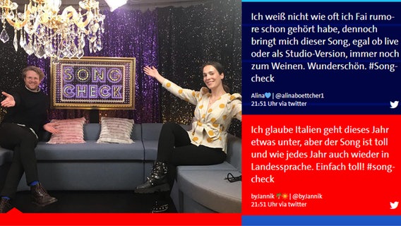 Screenshot der Diskussionsseite zum ESC-Songcheck  