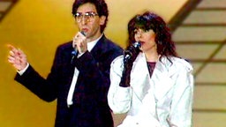 Alice und Franco Battiato 1984 beim Grand Prix. © EBU 