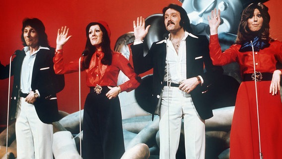 Brotherhood of Man vertreten Großbritannien 1976 beim Grand Prix und belegen den 1. Platz  Foto: ANP