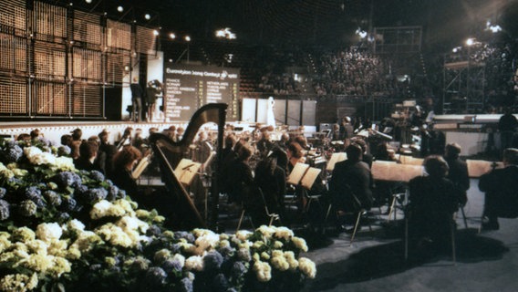 ESC 1983 in München: Das Orchester. © BR Foto: Sessner