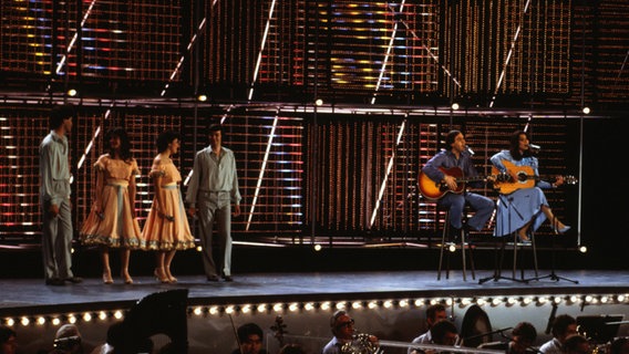 ESC 1983 in München: Stavros und Constantina für Zypern. © BR Foto: Sessner