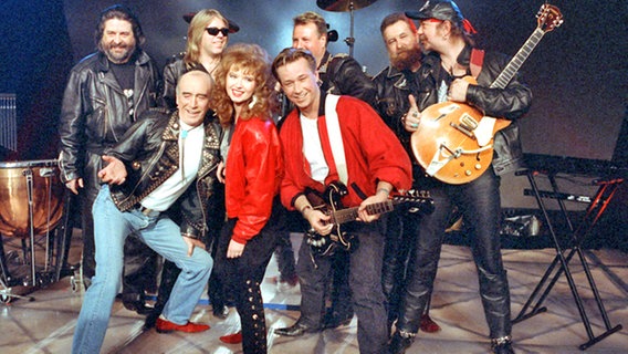 Rudolf Rock und die Schocker traten 1981 beim deutschen Vorentscheid an. Aufnahme von 1991.  Foto: KPA