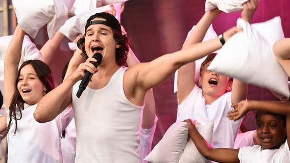 Lucas Graham bei der ESC-Party. © NDR Foto: Uwe Ernst