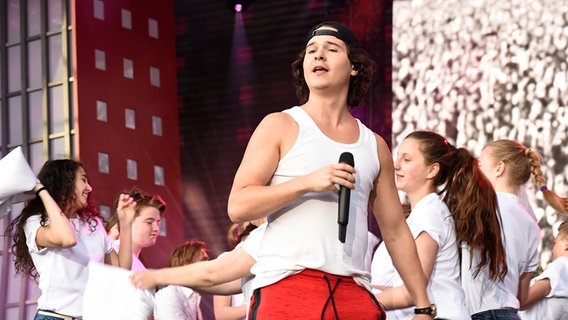 Lucas Graham bei der ESC-Party. © NDR Foto: Uwe Ernst