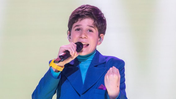 Der Georgier Niko Kajaia bei der ersten Probe des Junior ESC 2021. © EBU Foto: Andres Putting