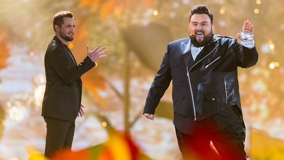 Jacques Houdek auf der Bühne beim 2. Halbfinale © NDR Foto: Rolf Klatt