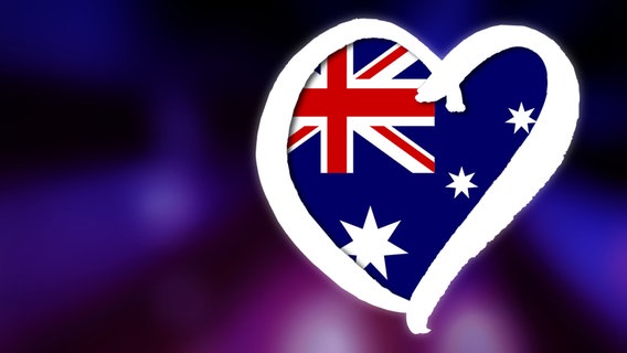 Herzsymbol mit Flagge von Australien  Foto: Britta Pedersen