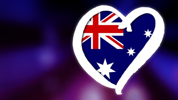 Heart symbol with flag of Australia Photo: Britta Pedersen