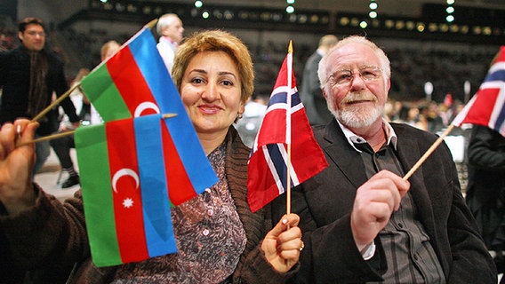 ESC-Finale 2010: Fans aus Aserbaidschan  