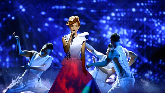 Aliona Moon für Moldau im ersten Halbfinale des Eurovision Song Contests © DPA Foto: Janerik Henriksson für Scanpix