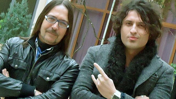 Die albanischen Musiker Adrian Lulgjuraj und Bledar Sejko. © RTSH 