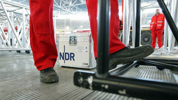 Umbau in der Arena in Düsseldorf © NDR Foto: Rolf Klatt
