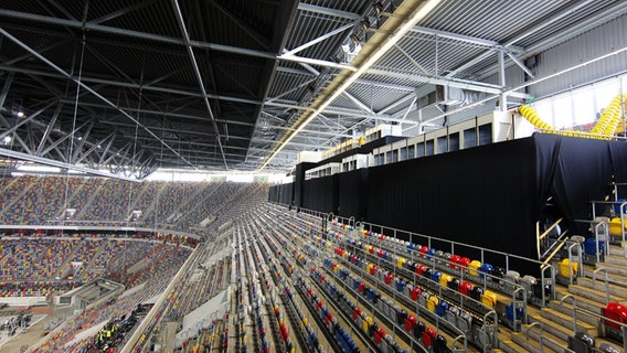 Umbauarbeiten in der Eurovision-Arena in Düsseldorf © NDR Foto: Rolf Klatt