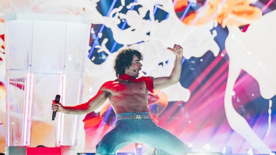 Go-Jo auf der Bühne für Australien in der St. Jakobshalle © Eurovision.tv/ EBU Foto: Sarah Louise Bennett
