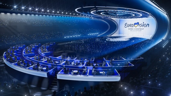 Die Bühne des Eurovision Song Contest 2023 in Liverpool © BBC Foto: BBC