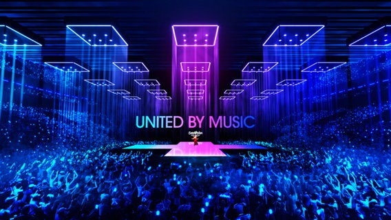 Das Bühnendesign des Eurovision Song Contest 2024 in Schweden. © EBU 