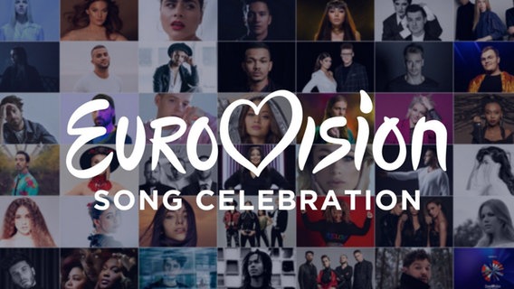 Das Logo der Eurovision Song Celebration über den Kandidaten des ESC 2020.  Foto: EBU