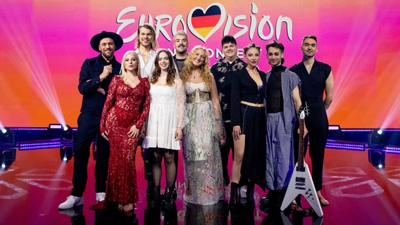 Alle Teilnehmer des deutschen ESC-Vorentscheids 2024. © NDR Foto: Claudia Timmann