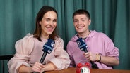 Alina Stiegler und Ben Dolic beim Speeddate.  Foto: Mairena Torres Schuster