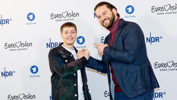 Ben Dolic und Borislav Milanov bei der Präsentation "Unser Lied für Rotterdam".  Foto: Claudia Timmann