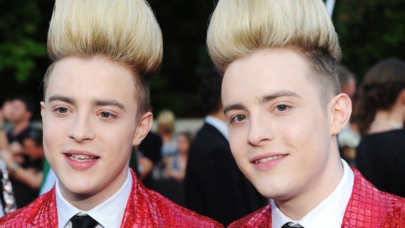 Jedward aus Irland beim Empfang des Bürgermeisters in Düsseldorf anlässlich des Eurovision Song Contests © NDR Foto: Andrej Isakovic