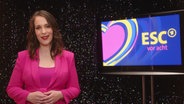 Alina Stiegler im Studio von ESC vor acht in Liverpool. © Bildergarten Entertainment Foto: Screenshot