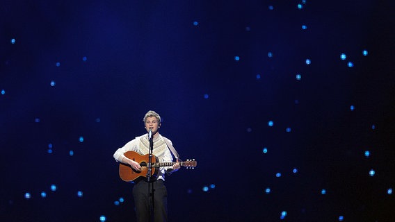 Paradise Oskar für Finnland in der Kostümprobe im ersten Halbfinale © NDR Foto: ANDREJ ISAKOVIC