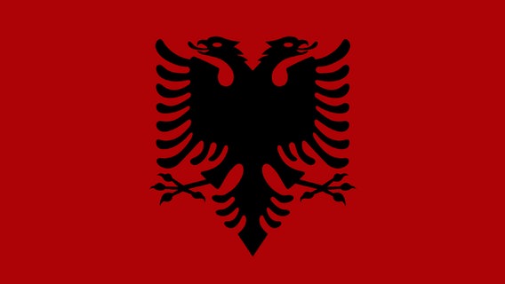 Flagge von Albanien. © fotolia Foto: vector icon