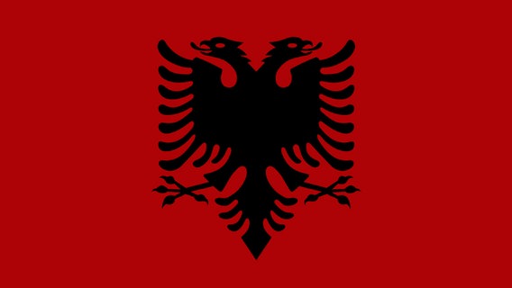 Flagge von Albanien. © fotolia Foto: vector icon