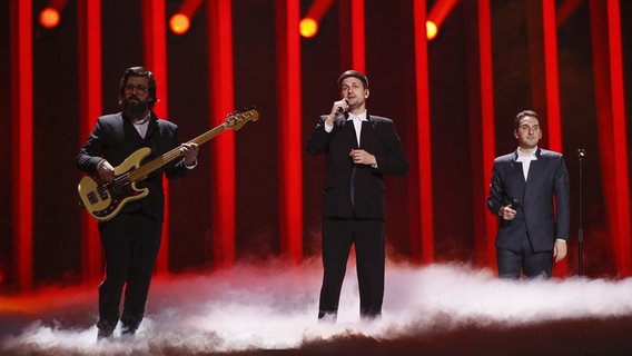 Die Band Iriao auf der Bühne in Lissabon. © eurovision.tv Foto: Andres Putting