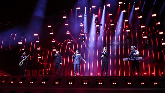 Die Band Iriao auf der Bühne in Lissabon. © eurovision.tv Foto: Thomas Hanses