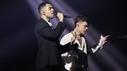 Mahmood & Blanco (Italien) mit "Brividi" auf der Bühne in Turin. © eurovision.tv/EBU Foto: Corinne Cumming