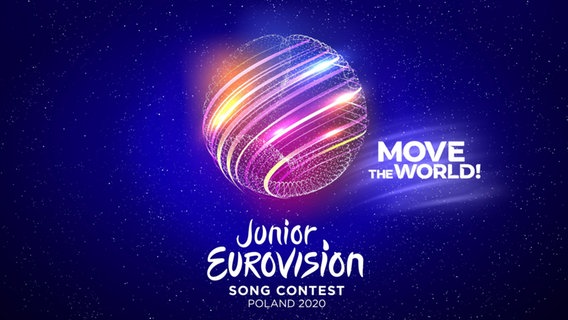 Das Logo des Junior Eurovision Song Contest 2020 mit dem Slogan "Move The World".  Foto: EBU/TVP