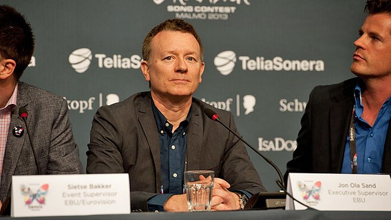 Jon Ola Sand, Executive Supervisor der EBU, bei einer Pressekonferenz. © EBU Foto: Sander Hesertmann