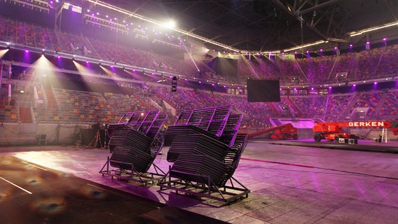 Lichtprobe in der Düsseldorf Arena © NDR Foto: Rolf Klatt