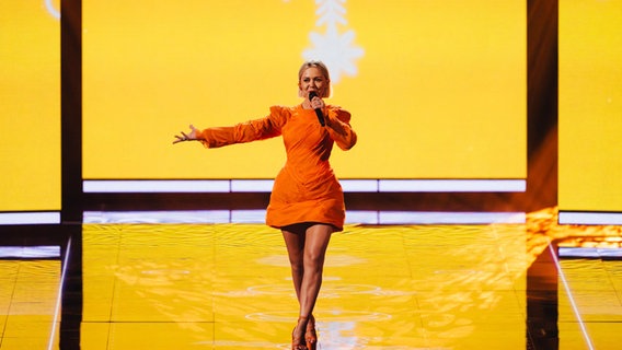 Monika Linkytė auf der Bühne in Liverpool. © EBU Foto: Sarah Louise Bennett