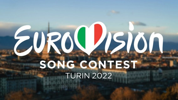Das Logo des Eurovision Song Contest 2022 vor der Kulisse von Turin. © EBU Foto: Fabio Fistarol