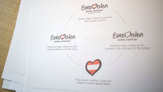 Detailaufnahme des überarbeiteten Logos für den Eurovision Song Contest 2015 in Österreich © EBU 