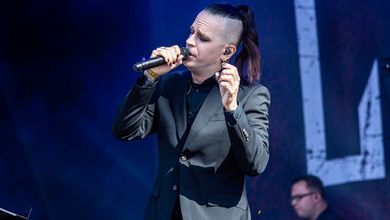 Chris Harms von Lord Of The Lost beim M'era Luna Festival 2022 in Hildesheim. © Geisler-Fotopress Foto: Christoph Speidel