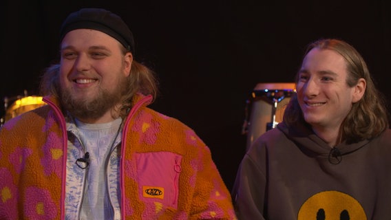 Maël und Jonas im Set von ESC vor acht. © NDR/Bildergarten 