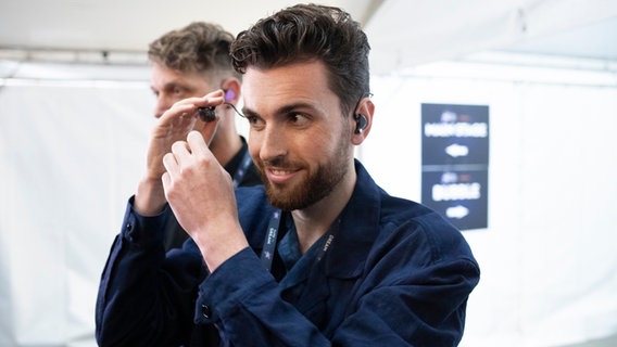 Duncan Laurence im Backstage-Bereich der ESC-Bühne. © eurovision.tv Foto: Andres Putting