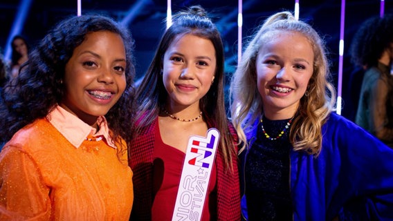 Die Girlgroup Unity, die für die Niederlande beim JESC 2020 startet, nach dem Sieg beim Vorentscheid. © EBU/Stijn Smulders Foto: EBU/Stijn Smulders
