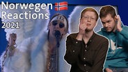 Mikkel Robrahn und Gunnar Krupp zusammen mit dem norwegischen ESC-Kandidaten Tix.  