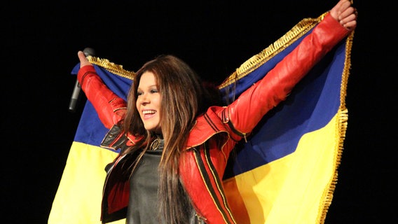 Konzertauftritt von der ukrainischen Sängerin Ruslana, ESC-Siegerin von 2004.  