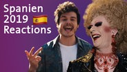 Sänger Miki, der für Spanien singt und Drag Queen Lee  