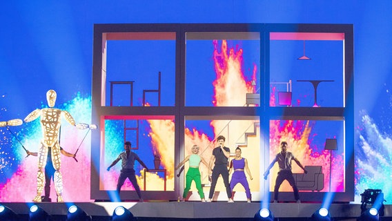 Für Spanien steht Miki mit "La venda" auf der ESC-Bühne. © eurovision.tv Foto: Andres Putting